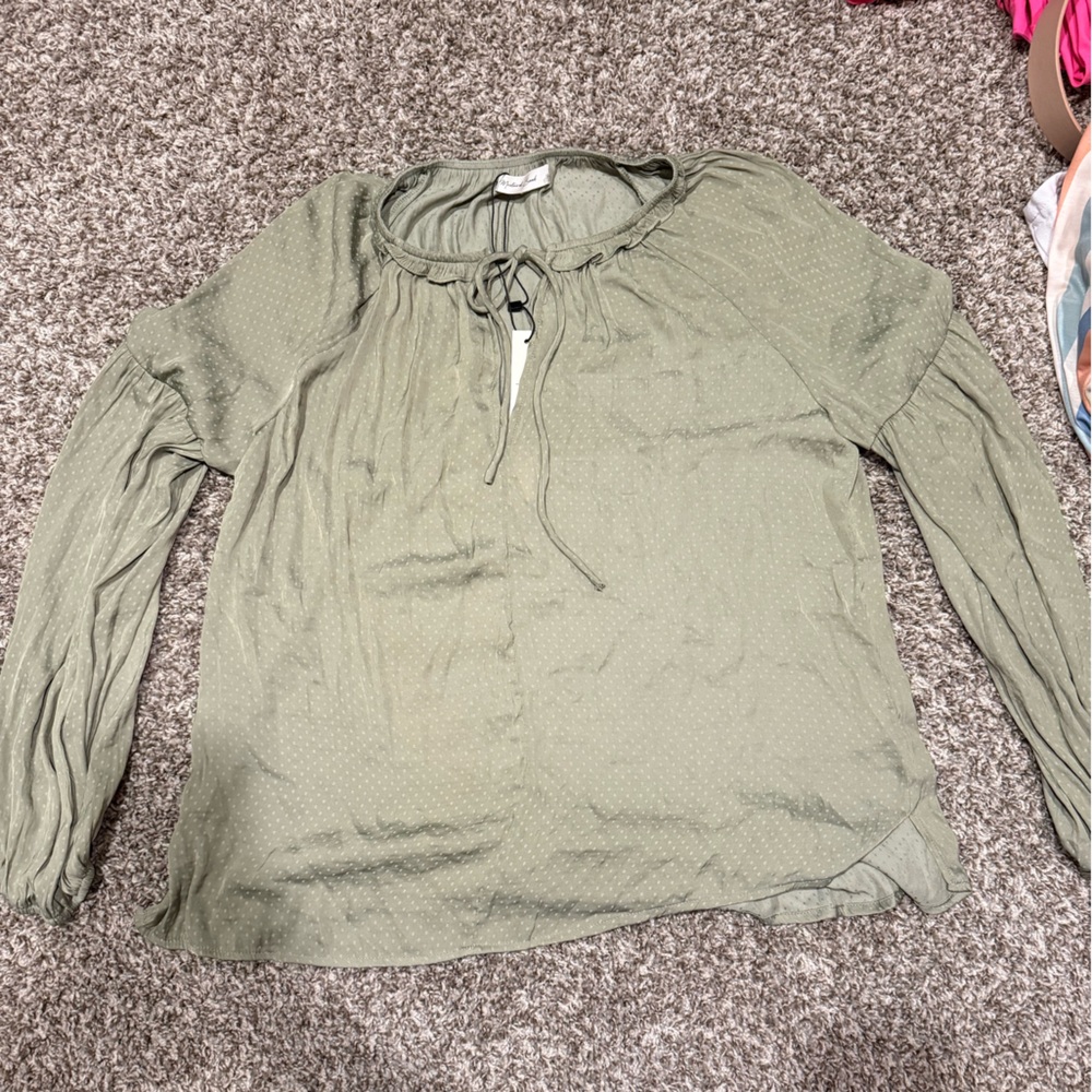 NWT. Mustard Seed brand top. Size medium. Sage color.